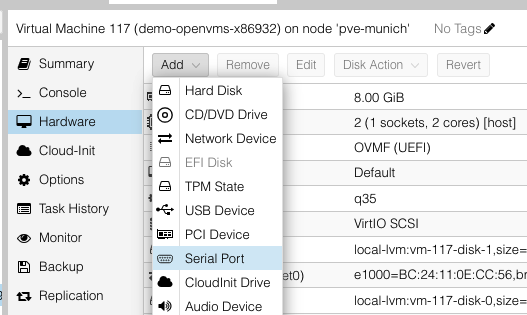 Add Serial Port